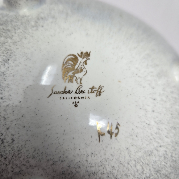 Vintage Sascha Brastoff MCM Flower Frog Bowl Gold Reflective Highlights Signed - Picture 7 of 14